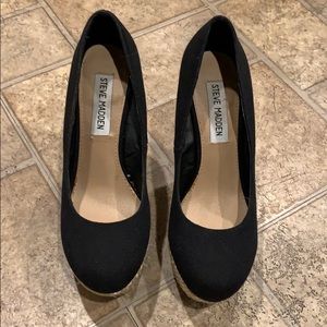Steven Madden - Black Wedges - Size 5.5